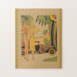 Deco dames en auto legpuzzel