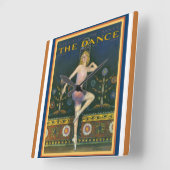 Deco Dance Magazine Wall Clock uit 1920 Vierkante Klok (Hoek)