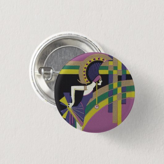 Deco Dancing Girl Badge Ronde Button 3,2 Cm (Voorkant /achterkant)