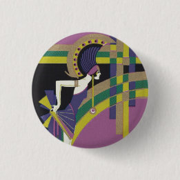 Deco Dancing Girl Badge Ronde Button 3,2 Cm