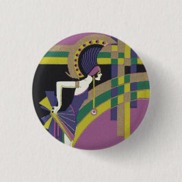 Deco Dancing Girl Badge Ronde Button 3,2 Cm