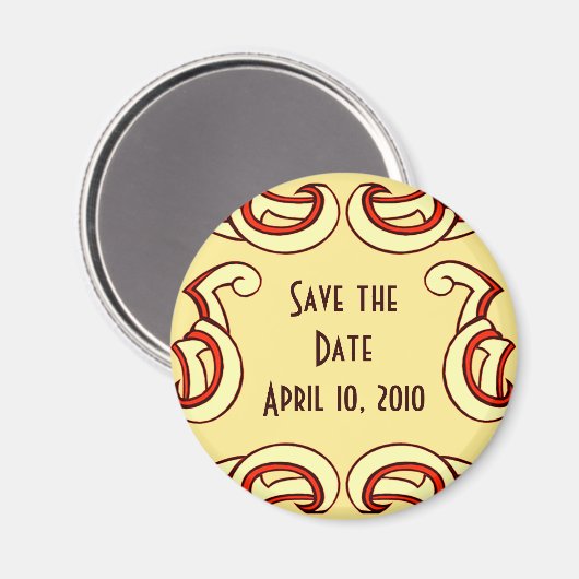 Deco De datum opslaan Magneet (Voorkant / Achterkant)