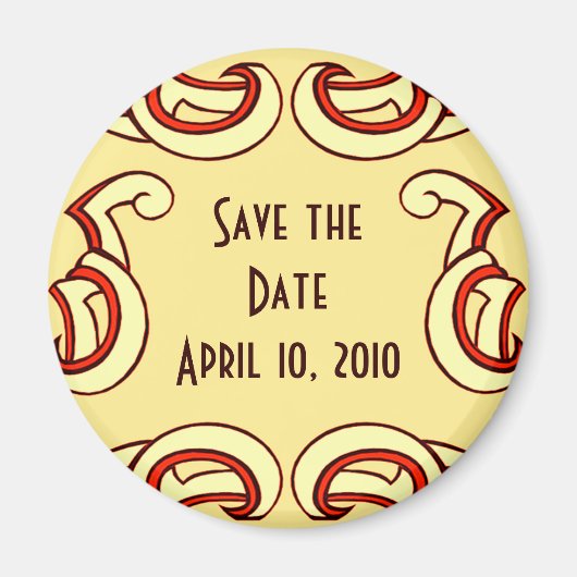 Deco De datum opslaan Magneet (Voorkant)