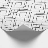 Deco Diamond-patroon voor zwart en wit Cadeaupapier (Hoek)