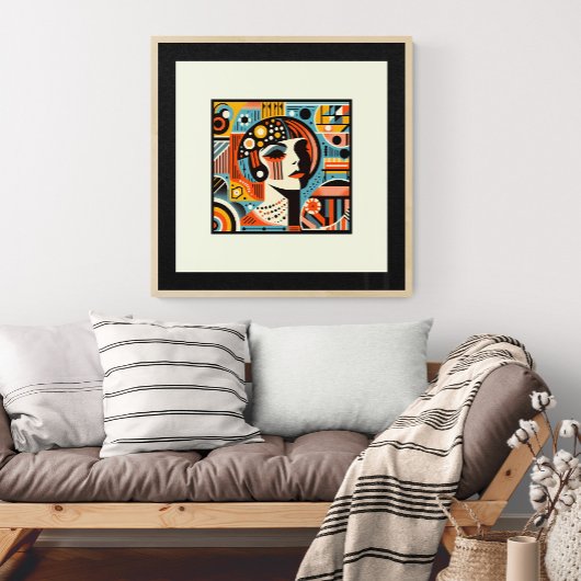 Deco Diva: een geometrisch eerbetoon Poster
