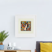 Deco Diva: een geometrisch eerbetoon Poster