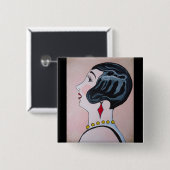 Deco Diva Vierkante Button 5,1 Cm (Voorkant /achterkant)