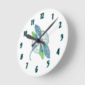 Deco Dragonfly  Design Ronde Klok (Hoek)