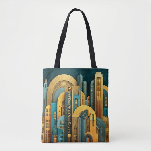 Deco Dreamscape Architecture Tote Bag (Voorkant)