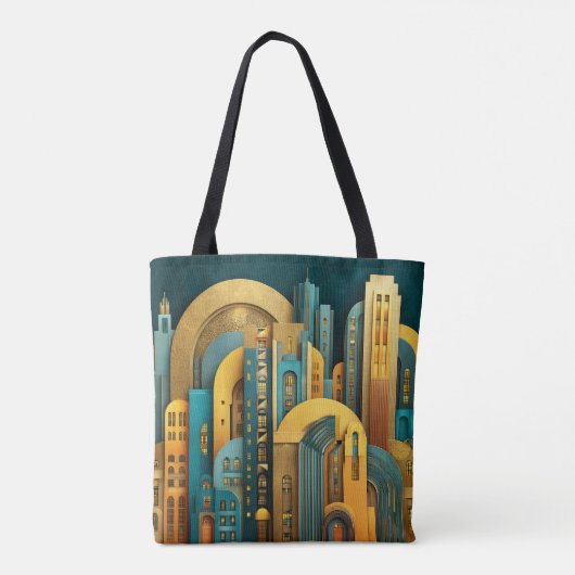 Deco Dreamscape Architecture Tote Bag (Achterkant)
