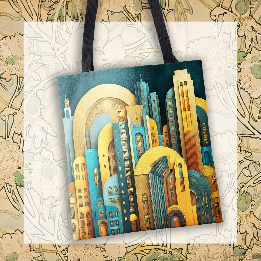 Deco Droomlandschap Architectuur Tote Bag