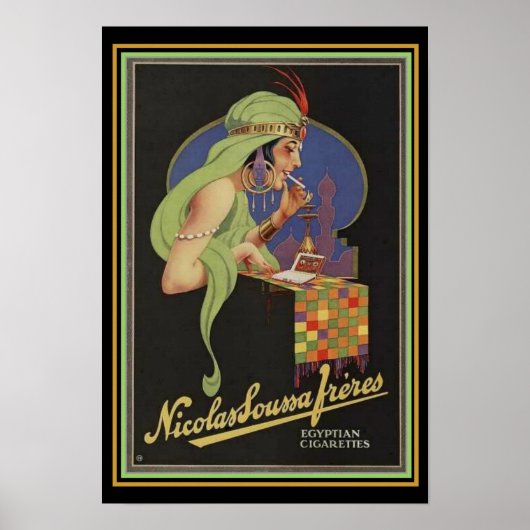 Deco Egyptian Cigarette Ad Poster 13x19 (Voorkant)