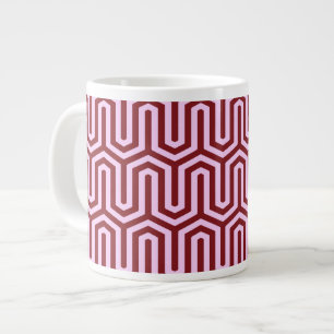 Deco Egyptian motif - burgundy and roze Grote Koffiekop