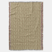 Deco Egyptian motif - chocolade en room Deken (Voorkant Verticaal)