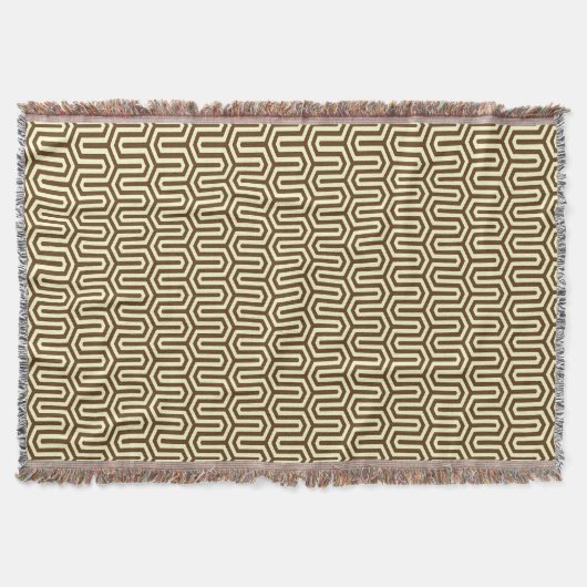 Deco Egyptian motif - chocolade en room Deken (Voorkant)