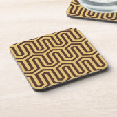 Deco Egyptian motif - karamel en chocolade Bier Onderzetter (Linkerzijde)