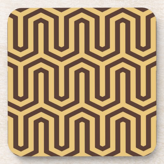 Deco Egyptian motif - karamel en chocolade Bier Onderzetter (Voorkant)