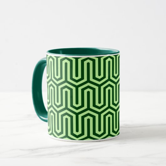 Deco Egyptian motif - pijngroen Mok (Voorkant links)