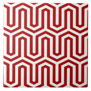 Deco Egyptian motif - rood en wit Tegeltje