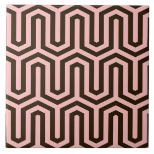 Deco Egyptian motif - roze en chocolade Tegeltje