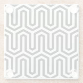 Deco Egyptian motif - zwart-wit Glazen Onderzetter (Achterkant)