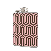 Deco Egyptisch motief - roze en chocolade Heupfles (Links)