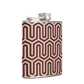 Deco Egyptisch motief - roze en chocolade Heupfles (Rechts)