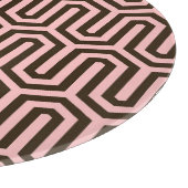 Deco Egyptisch motief - roze en chocolade Snijplank (Hoek)