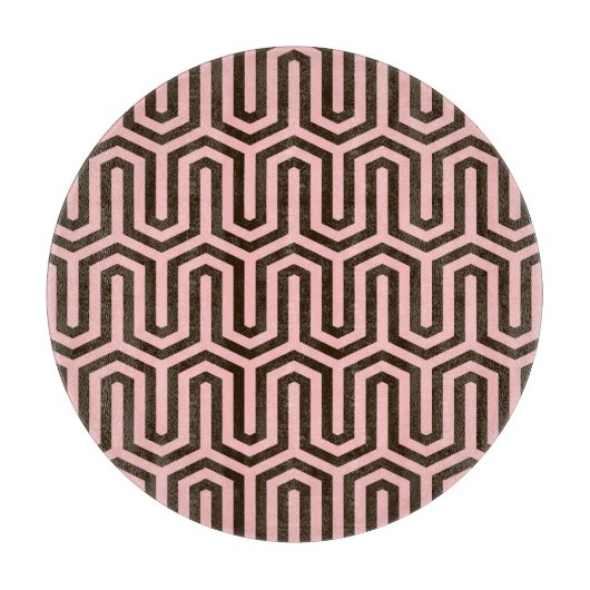 Deco Egyptisch motief - roze en chocolade Snijplank (Voorkant)