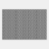 Deco Egyptisch Motief, Turquoise, Sinaasappel, Zwa Inpakpapier Vel (Voorkant 3)