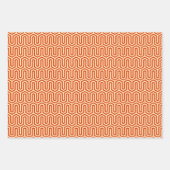 Deco Egyptisch Motief, Turquoise, Sinaasappel, Zwa Inpakpapier Vel (Voorkant 2)