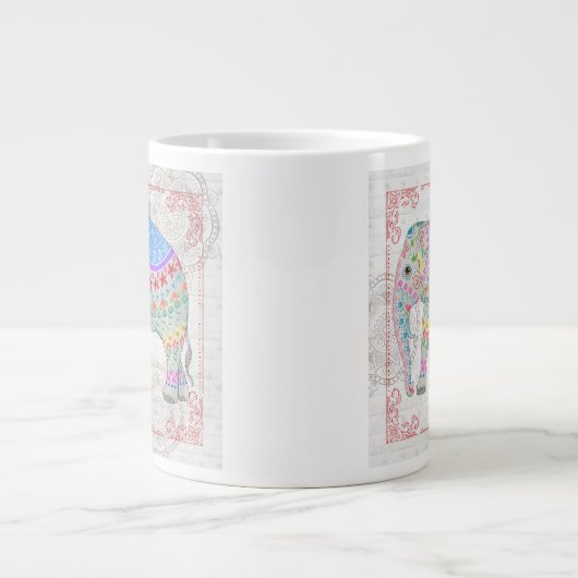 Deco Elephant Boho Style Mok (Voorkant)