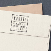 Deco Empire Return Address Stamp Zelfinktende Stempel