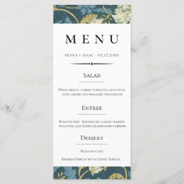 Deco Engels Bloemen Huwelijk Menu