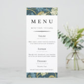 Deco Engels Bloemen Huwelijk Menu (Staand voorkant)