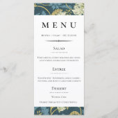 Deco Engels Bloemen Huwelijk Menu (Voorkant)
