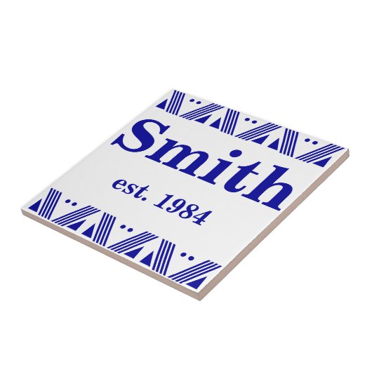 Deco Familienaam Tegeltje (Zijkant)