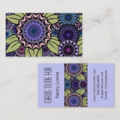 Deco Fandango in Lavender en Green Visitekaartje (Voorkant / Achterkant)