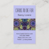 Deco Fandango in Lavender en Green Visitekaartje (Achterkant)