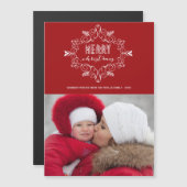  deco Festive Foliage Merry-kerstfoto (Voorkant / Achterkant)