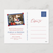  deco Festive Foliage Merry-kerstfoto Feestdagenkaart (Achterkant)