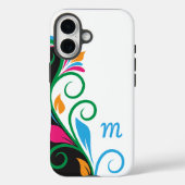 Deco Floral Monogram Case-Mate iPhone Case (Achterkant)