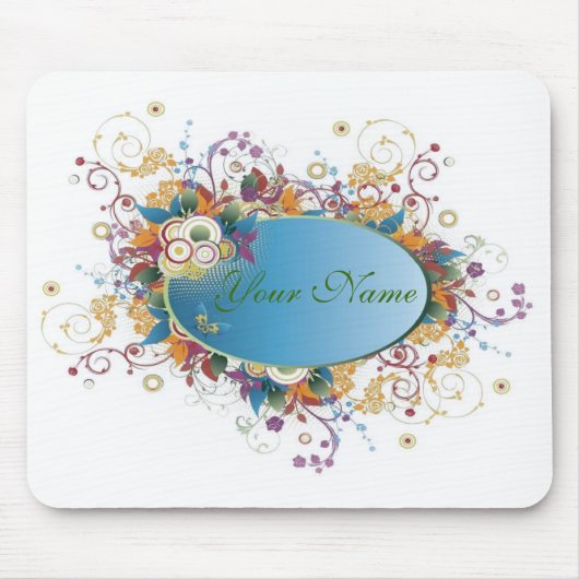 Deco floral Mousepad Muismat (Voorkant)