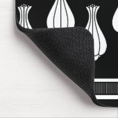 Deco Floral Mousepad (zwart en wit) Muismat (Hoek)