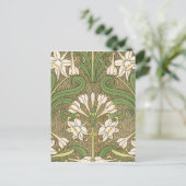 Deco Floral White Briefkaart (Staand voorkant)