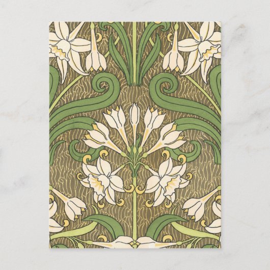 Deco Floral White Briefkaart (Voorkant)