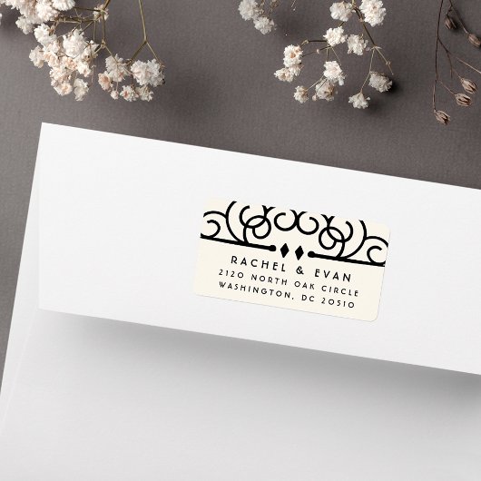 Deco Flouring overmaats het Adres van de Terugkeer Etiket