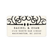 Deco Flouring overmaats het Adres van de Terugkeer Etiket (Voorkant)