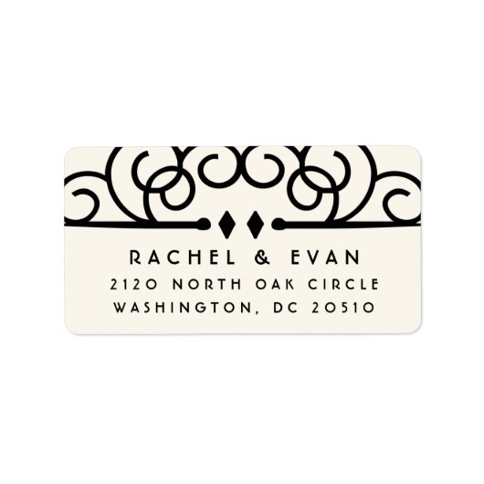 Deco Flouring overmaats het Adres van de Terugkeer Etiket (Voorkant)