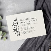 Deco Flourish repesal Dinner Invitation Kaart